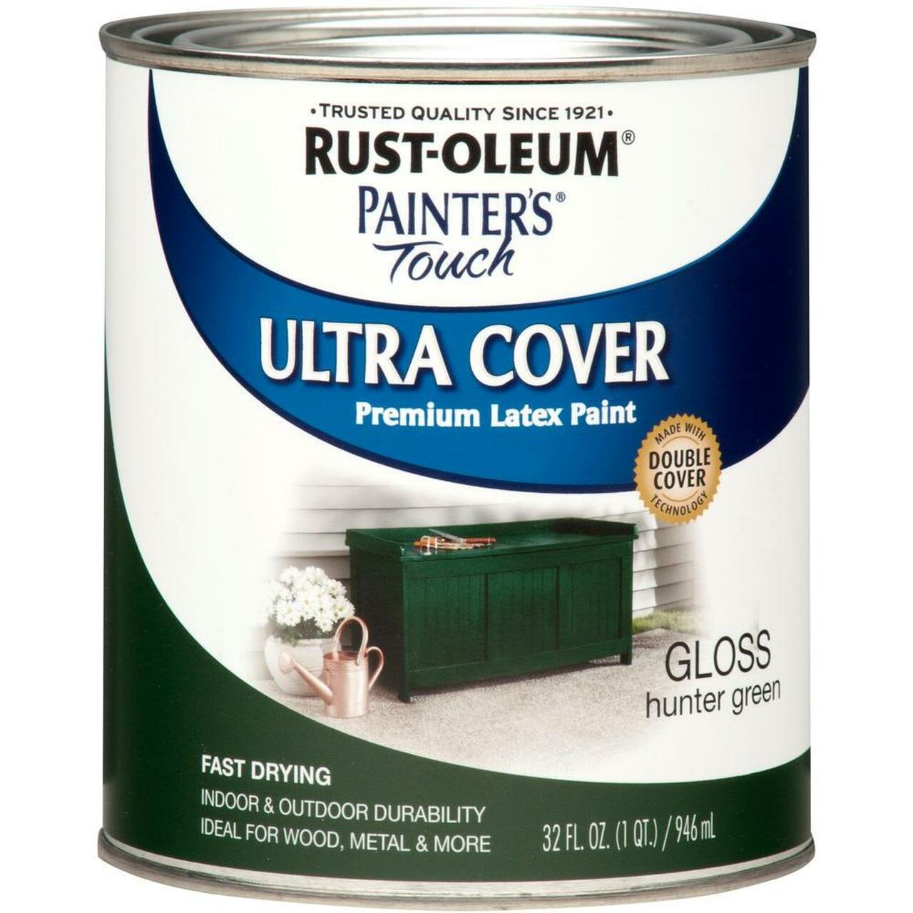 Painter's®; Touch 1938502 Multi-Purpose Paint, 1 qt Container, Hunter Green, Gloss Finish