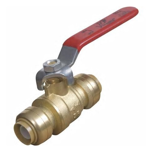 Reliance Worldwide Cash Acme® 22222-0000LFA Ball Valve, 1/2 in Nominal, PTC x PTC End Style, Forged Brass Body, EPDM Stem O-Ring, PTFE Seat Softgoods